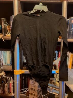 Black Long-Sleeve Shapewear Bodysuit
